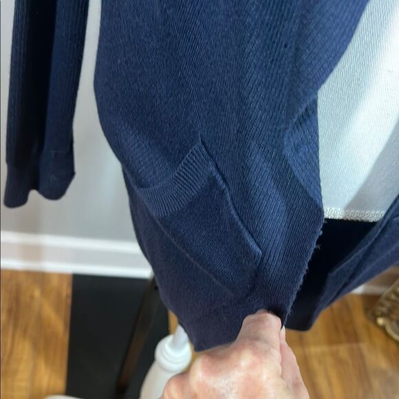 Lululemon Athletica Blue Cardigan Sweater Asymmetrical Design - Picture 3 of 4